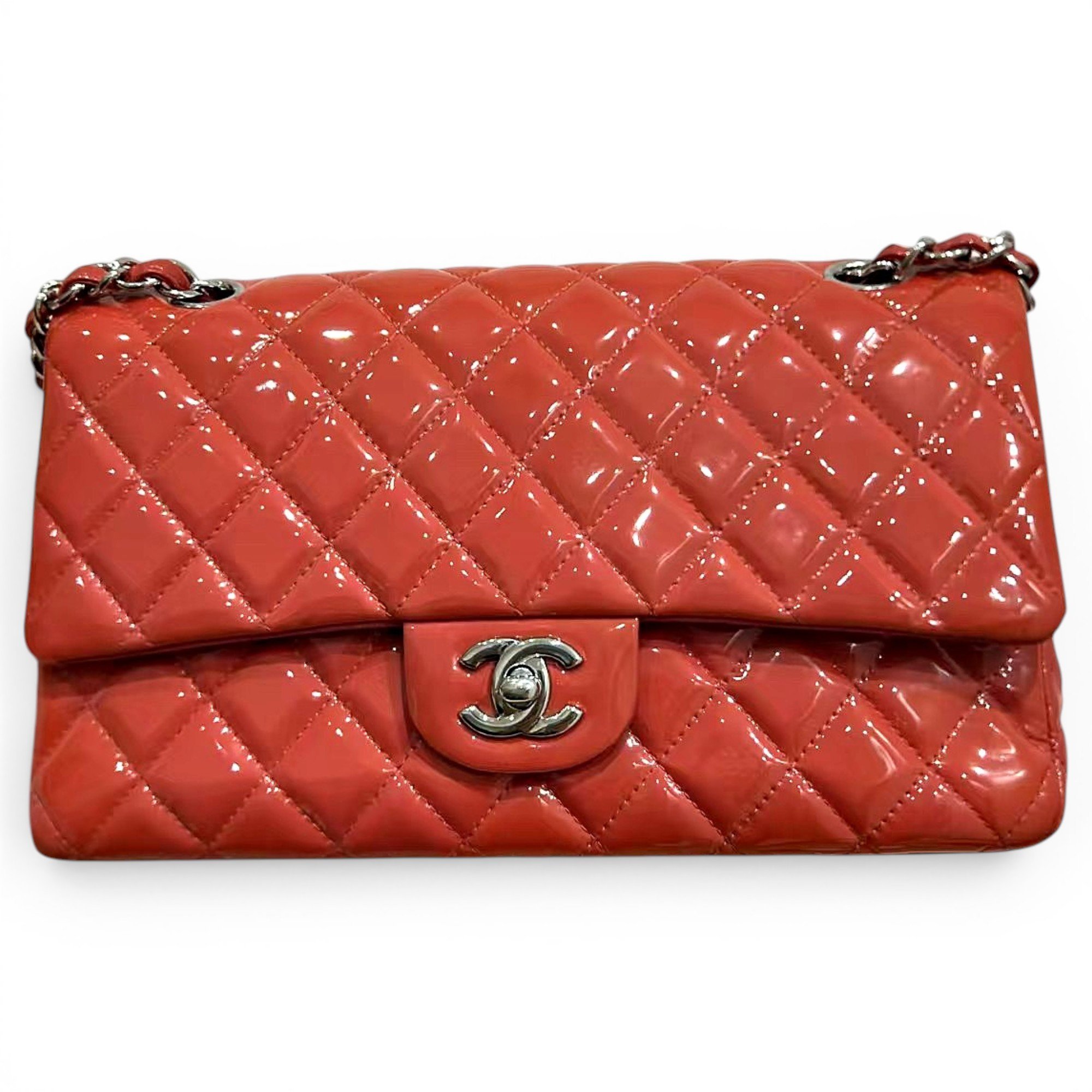 Patent leather handbag