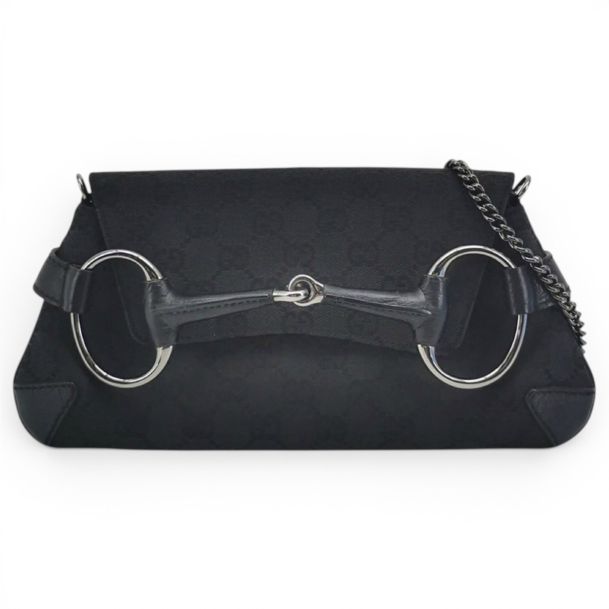 Horsebit Chain cloth handbag