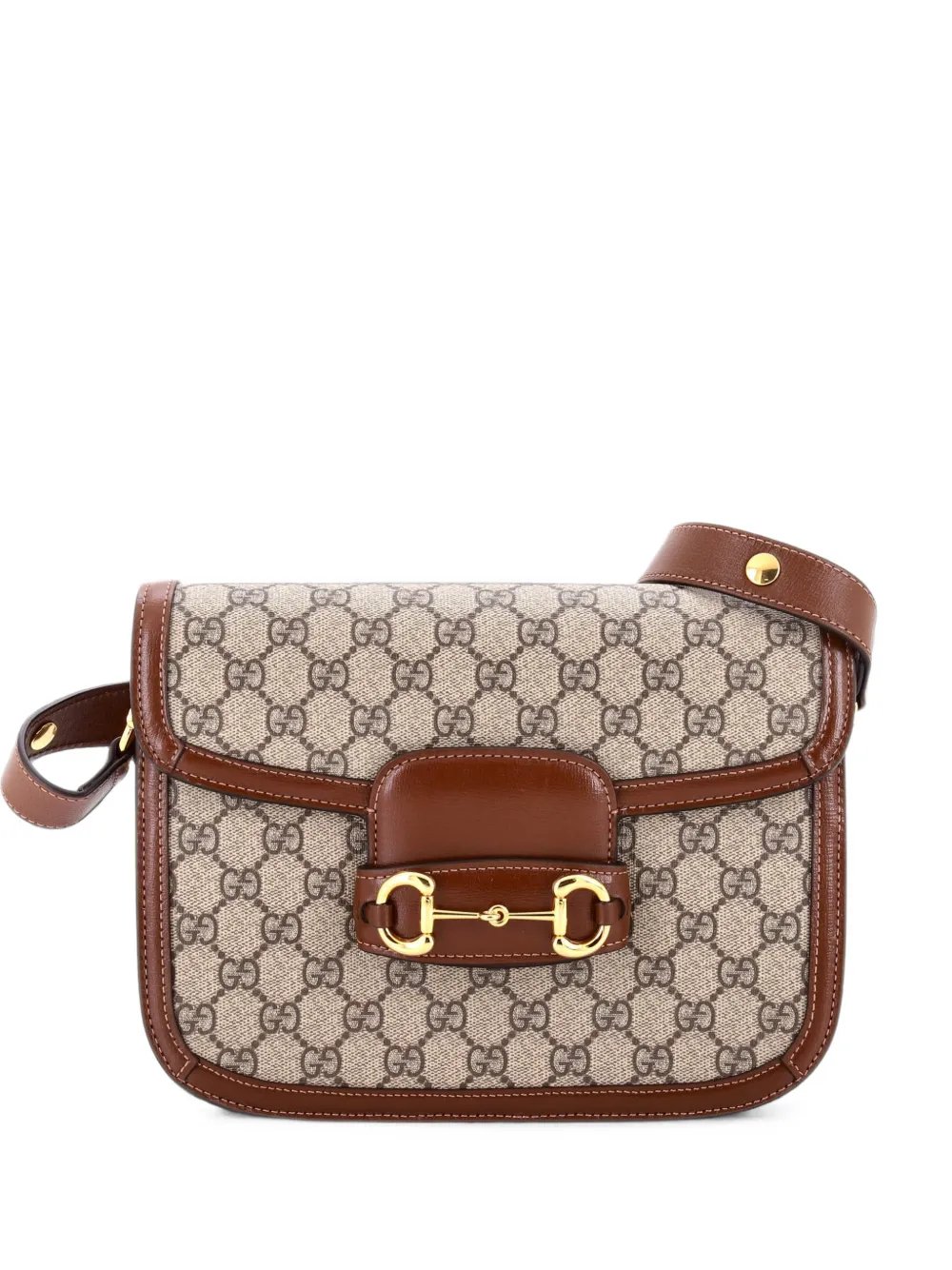 Horsebit 1955 Shoulder Bag GG Coated Canvas with Leather Small crossbody bag