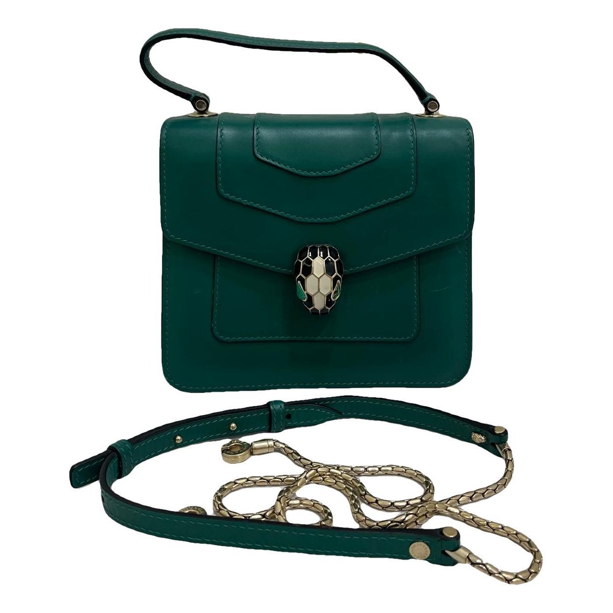 Serpenti leather handbag