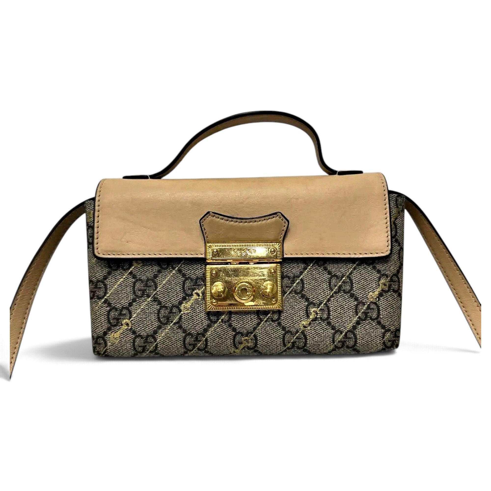 Padlock vinyl handbag