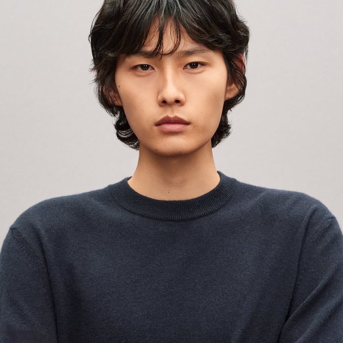 Marine "Maillon Chaine d'Ancre" Crewneck Cashmere Sweater