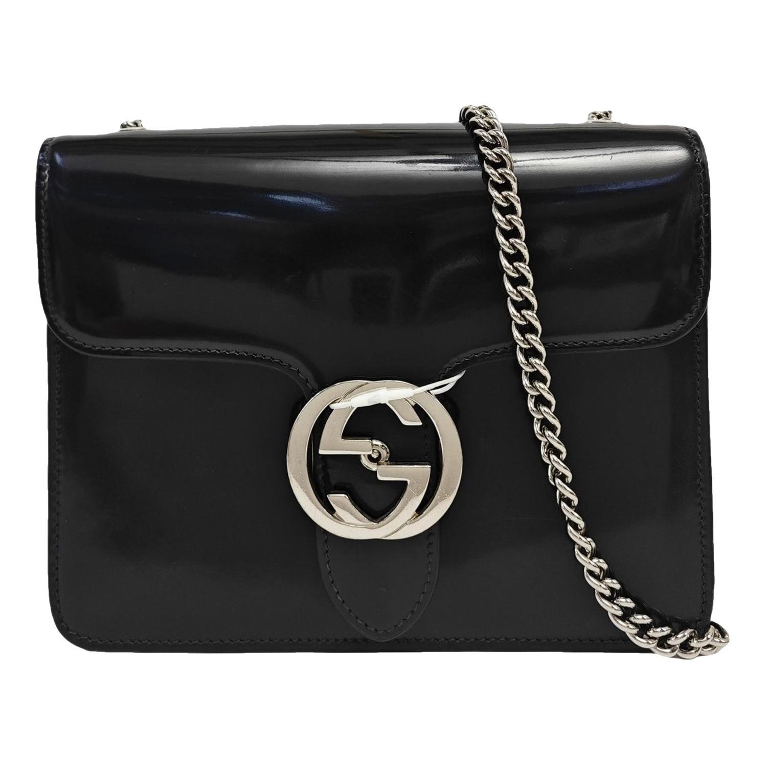 Patent leather handbag