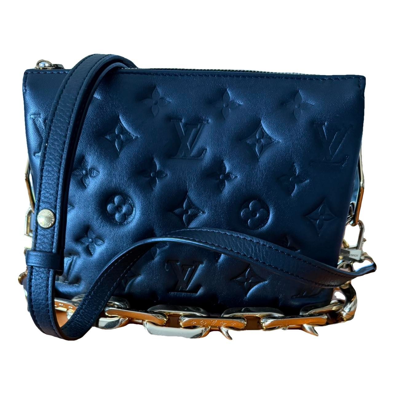 Coussin leather crossbody bag
