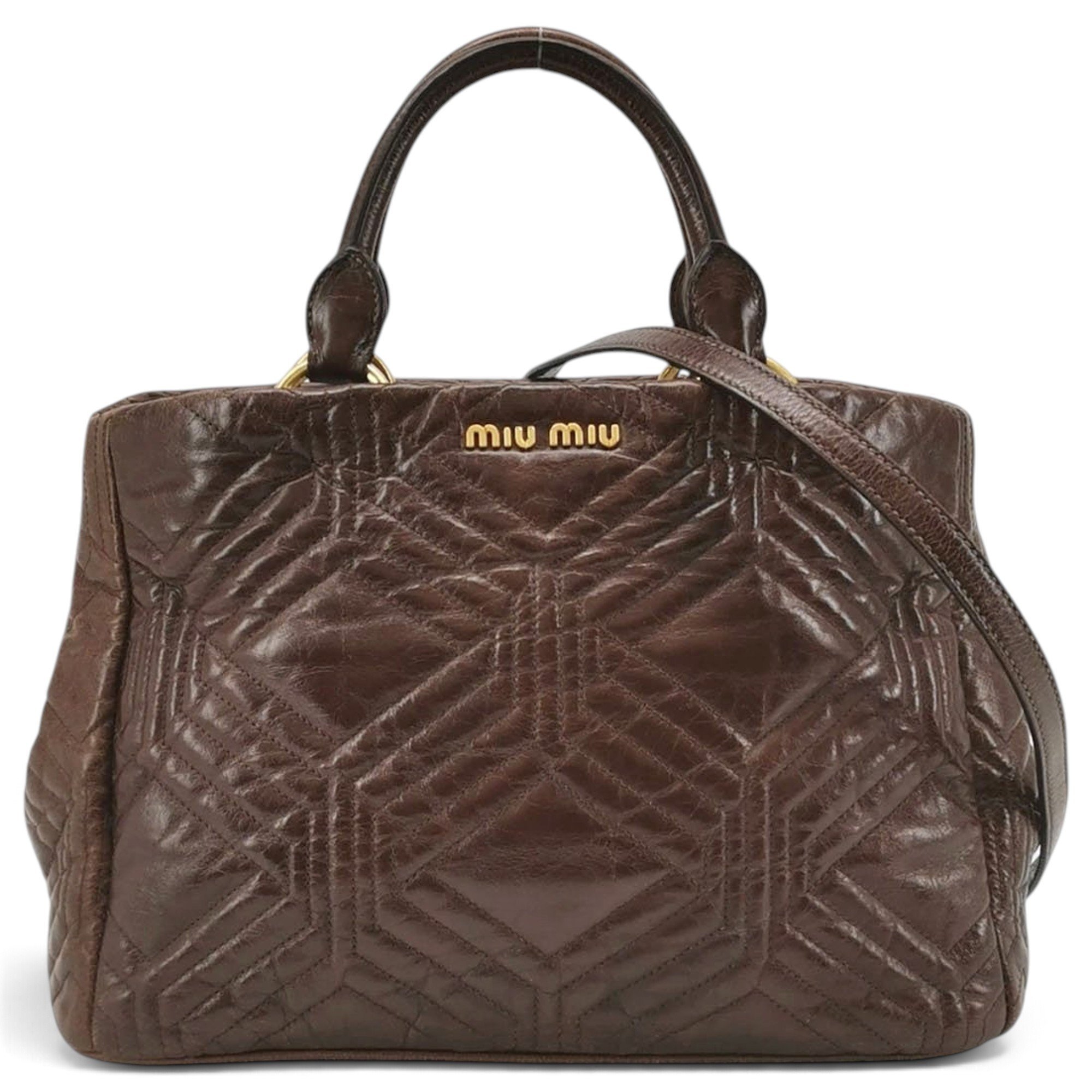 Miu Miu Miu Logo leather handbag
