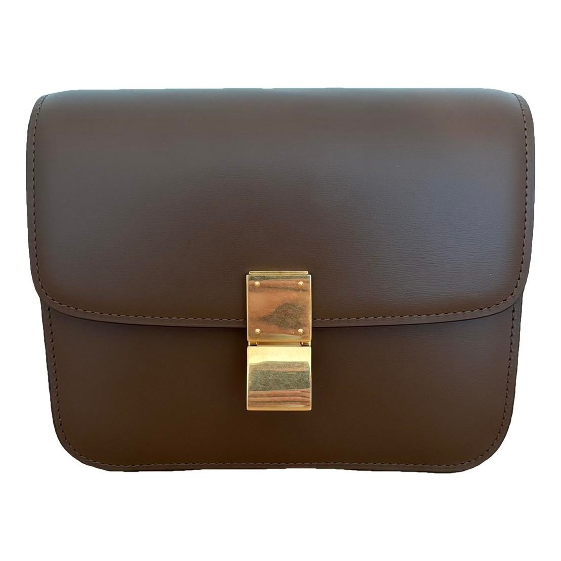 Leather clutch bag