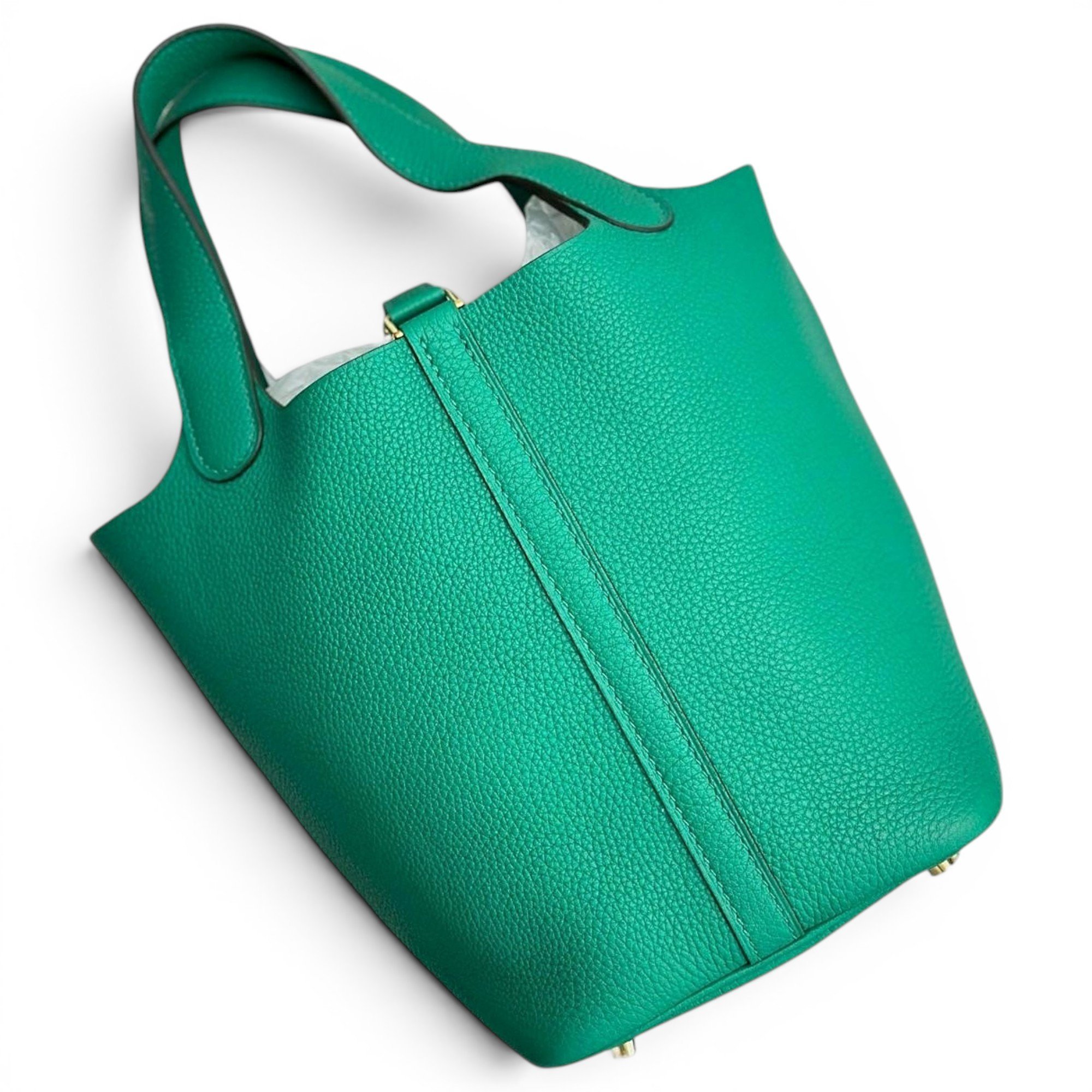 Picotin leather tote