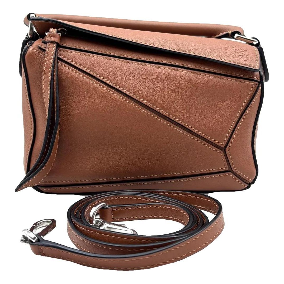 Puzzle leather mini bag
