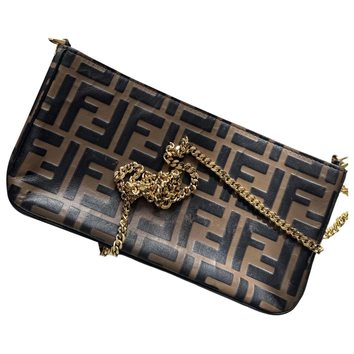 Baguette patent leather handbag