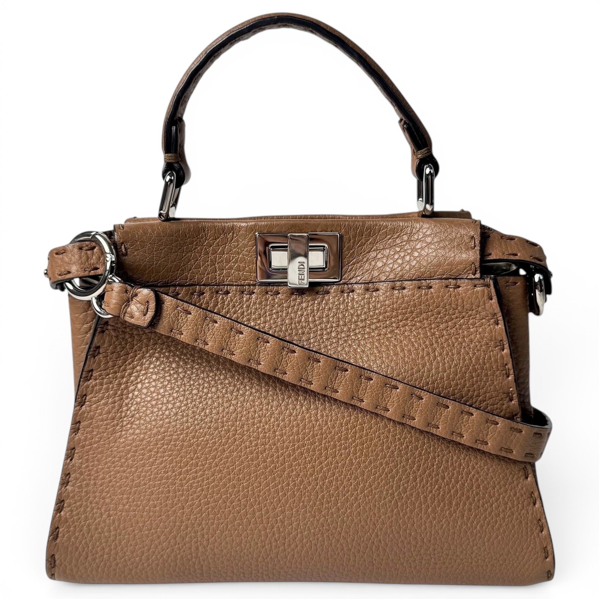 Peekaboo leather handbag