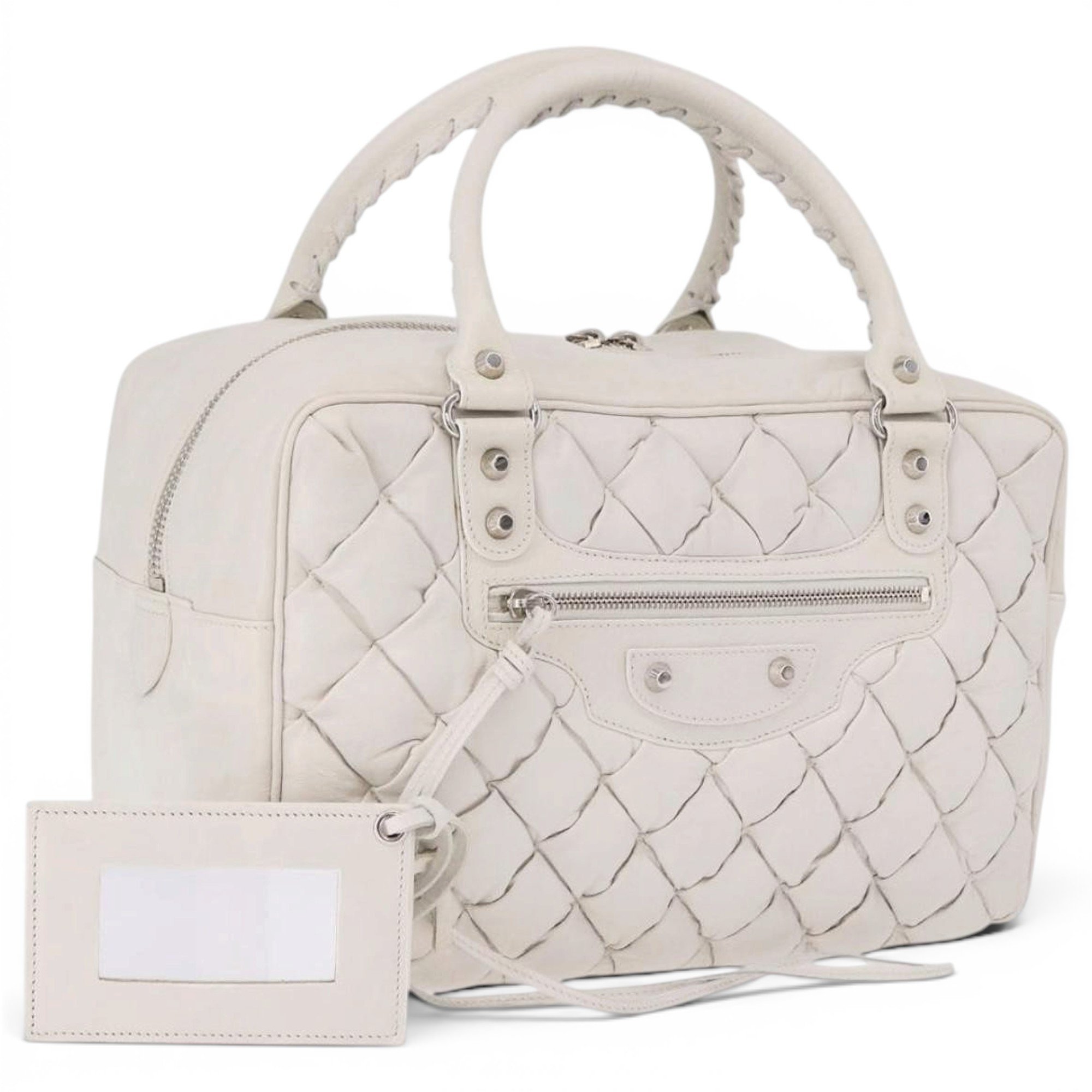 B leather handbag