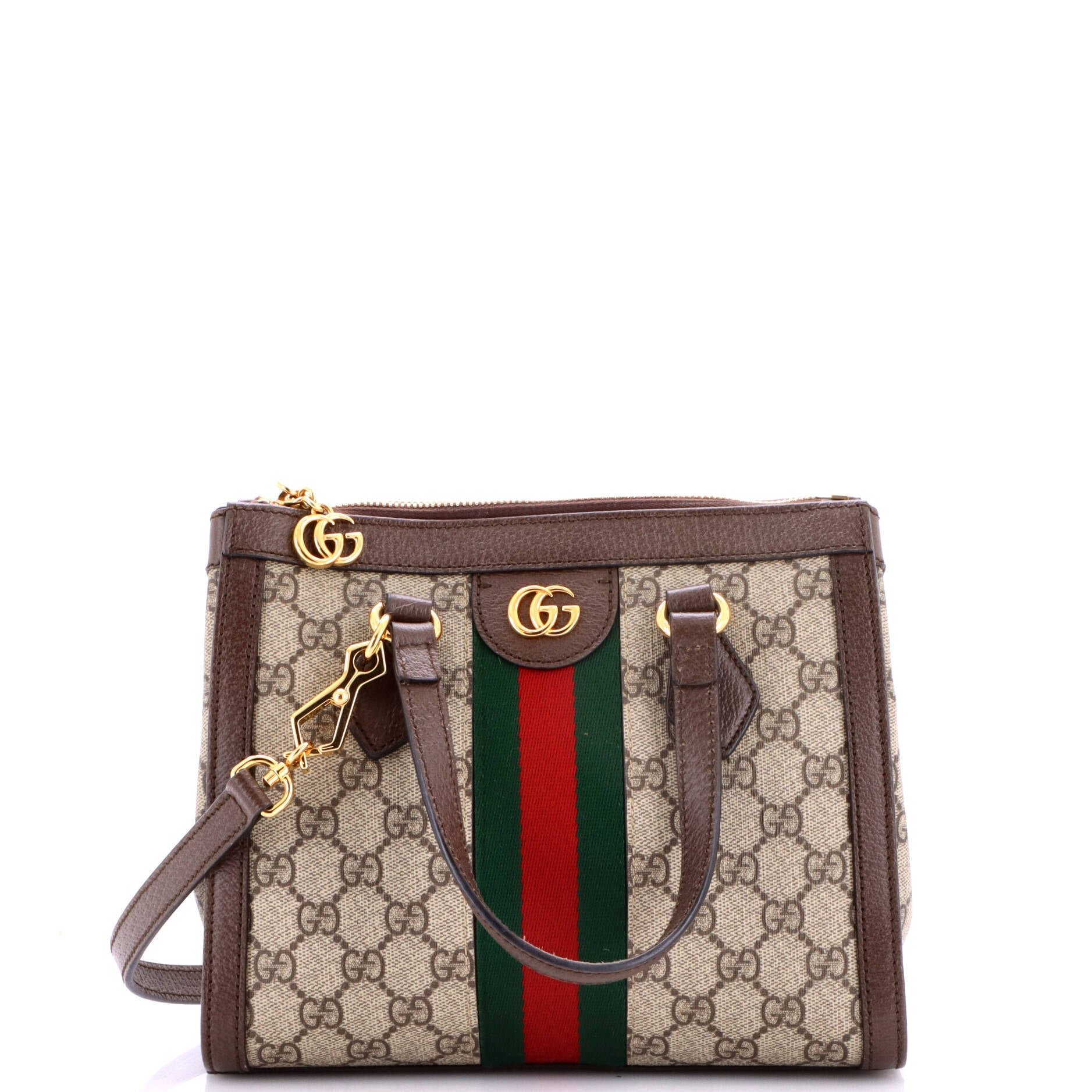 Ophidia Top Handle Tote GG Coated Canvas Small