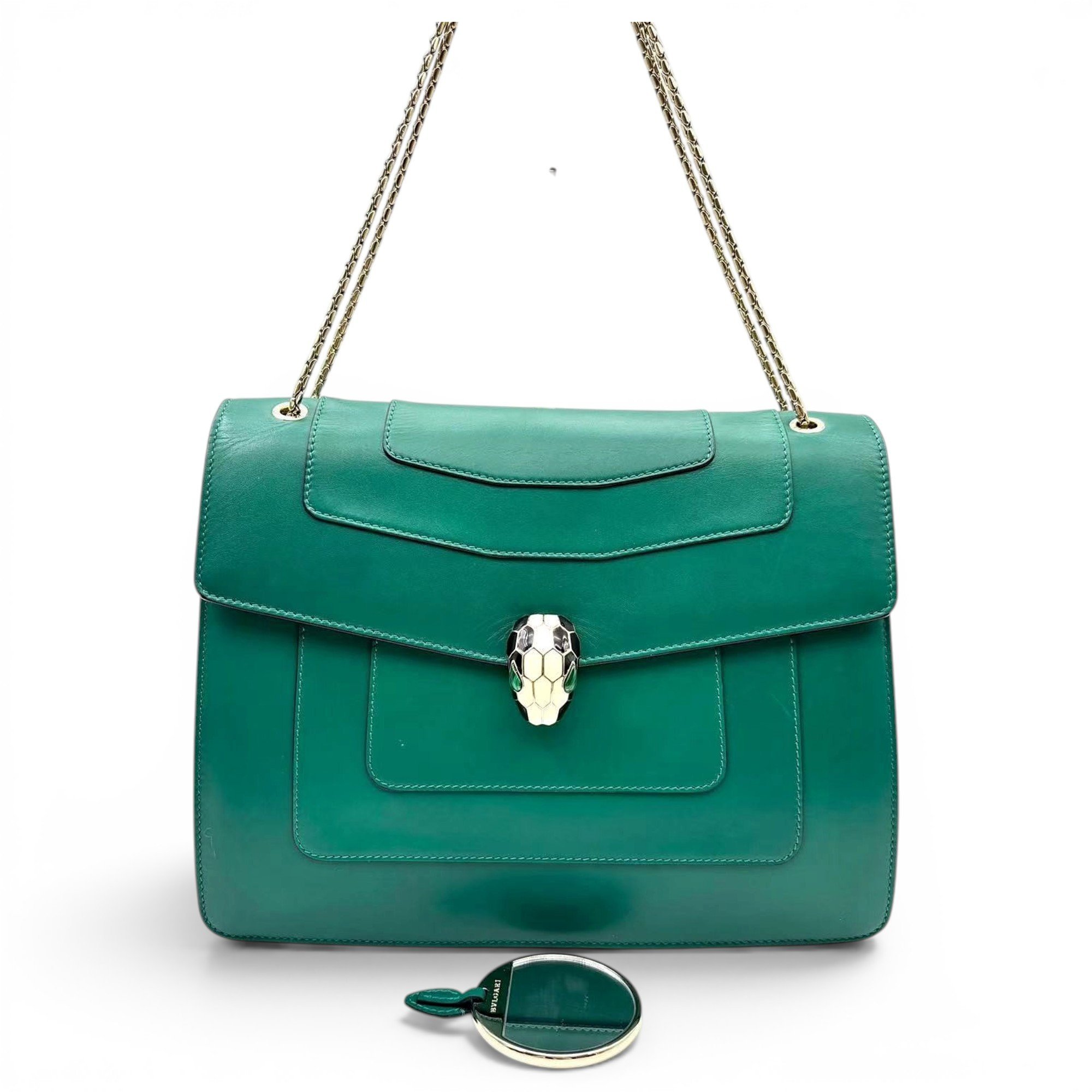 Serpenti leather handbag