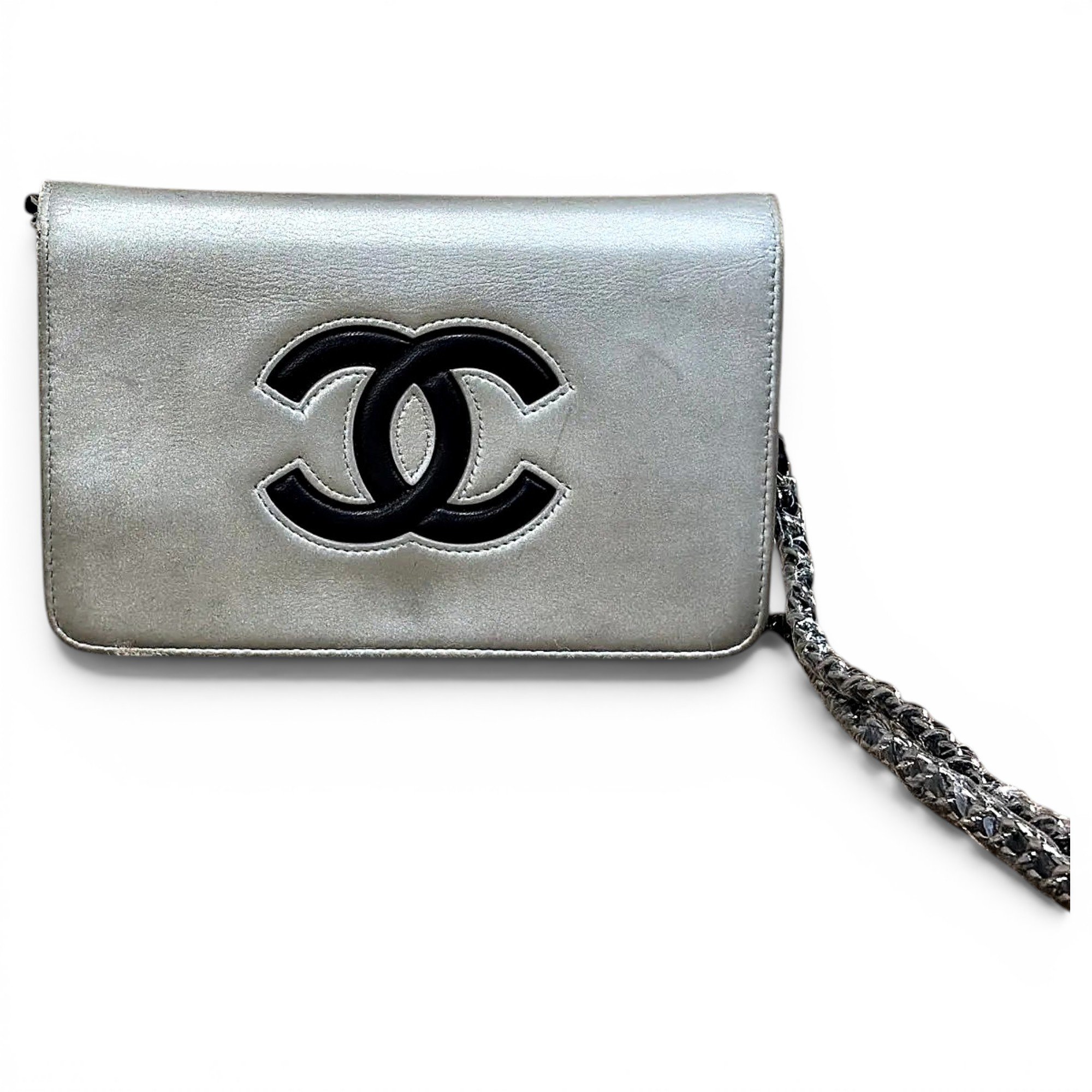 Wallet On Chain Double C leather handbag