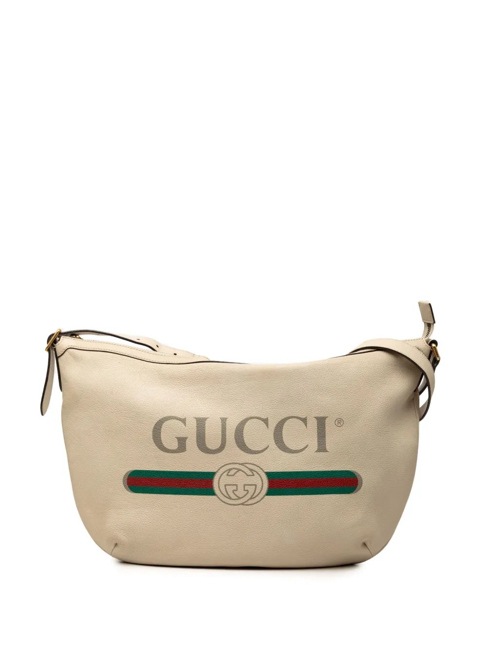 2016-2026 Leather Logo Half Moon crossbody bag