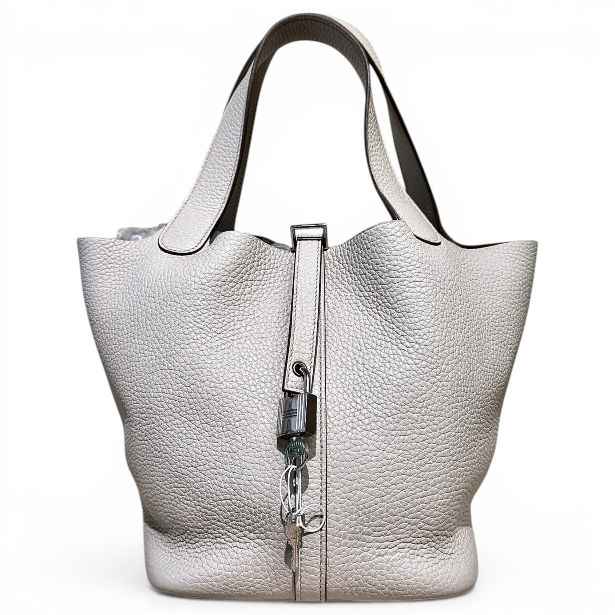 Picotin leather tote