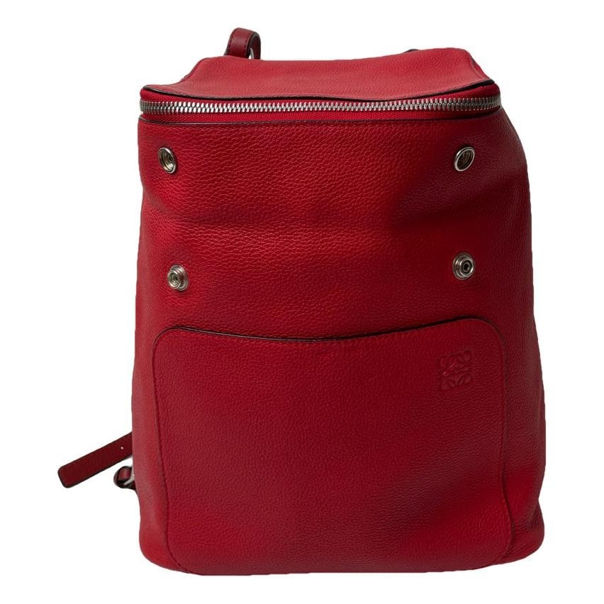 Leather backpack