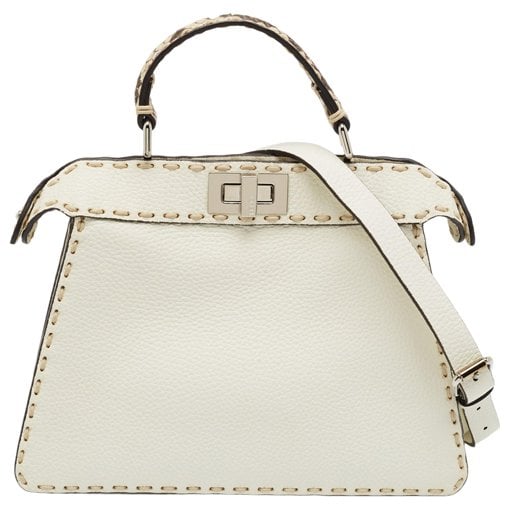 Peekaboo leather satchel