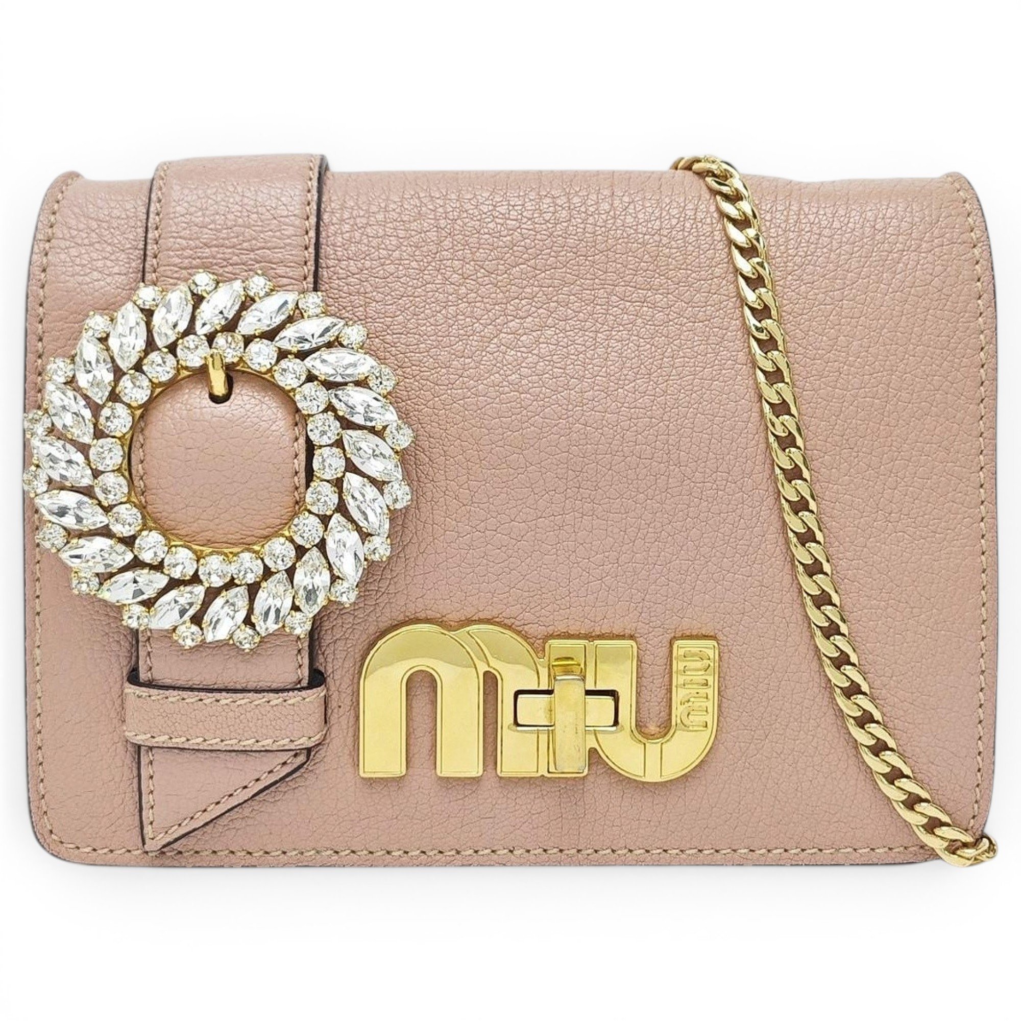 My Miu leather handbag