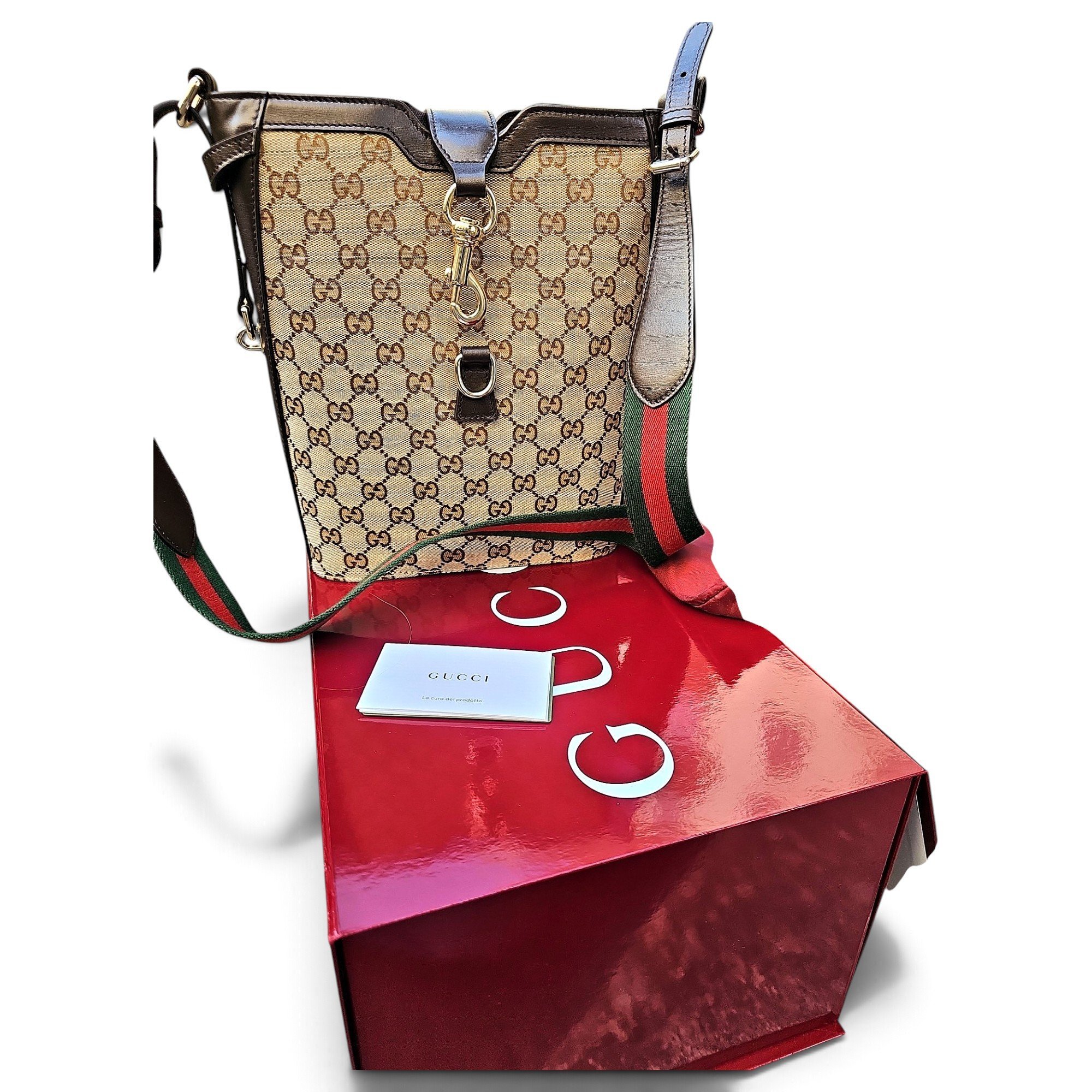 Ophidia Bucket leather handbag