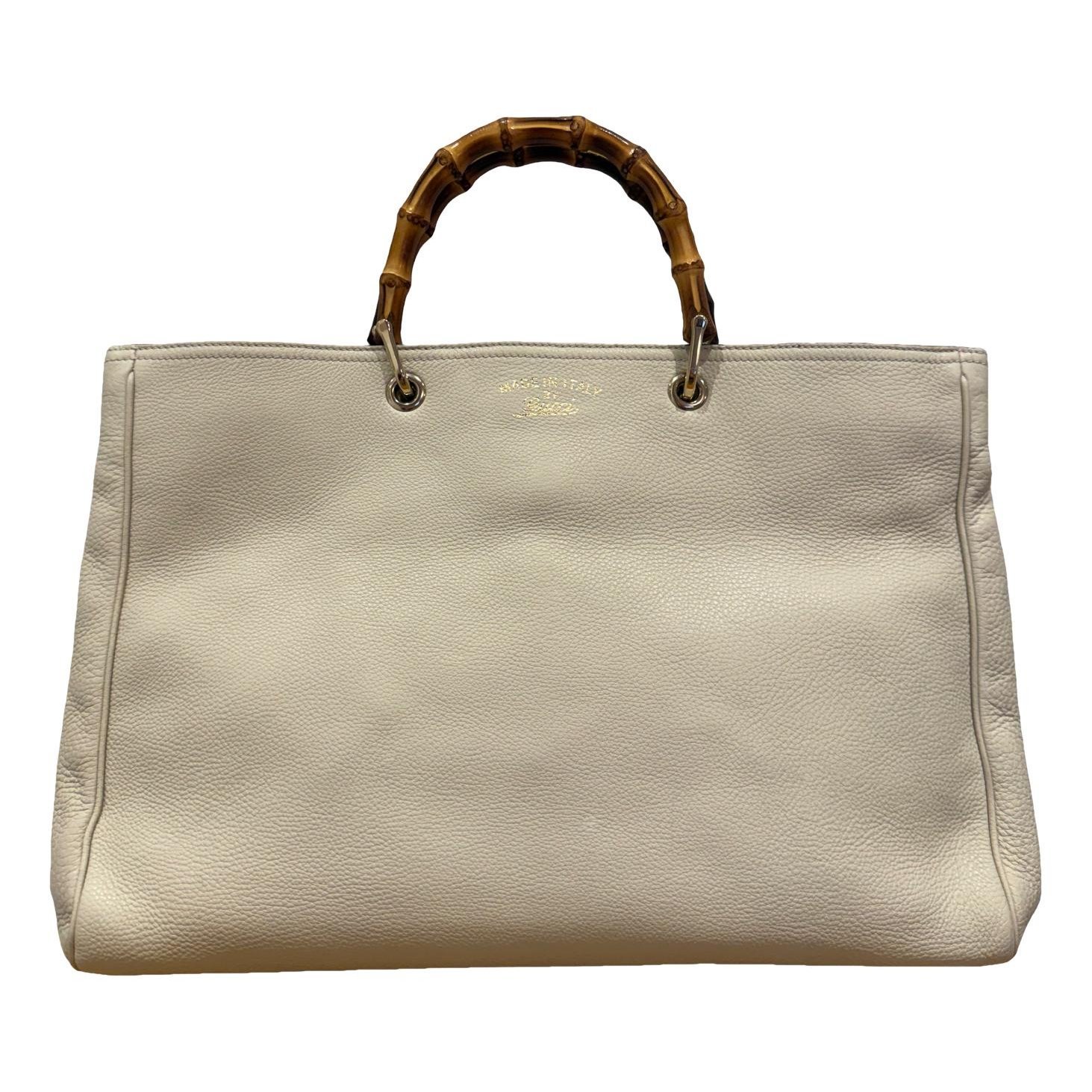 Bamboo Shopper leather tote