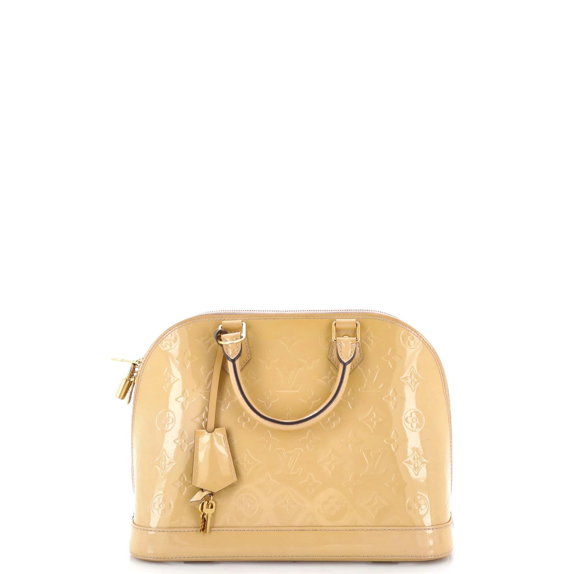 Patent leather handbag