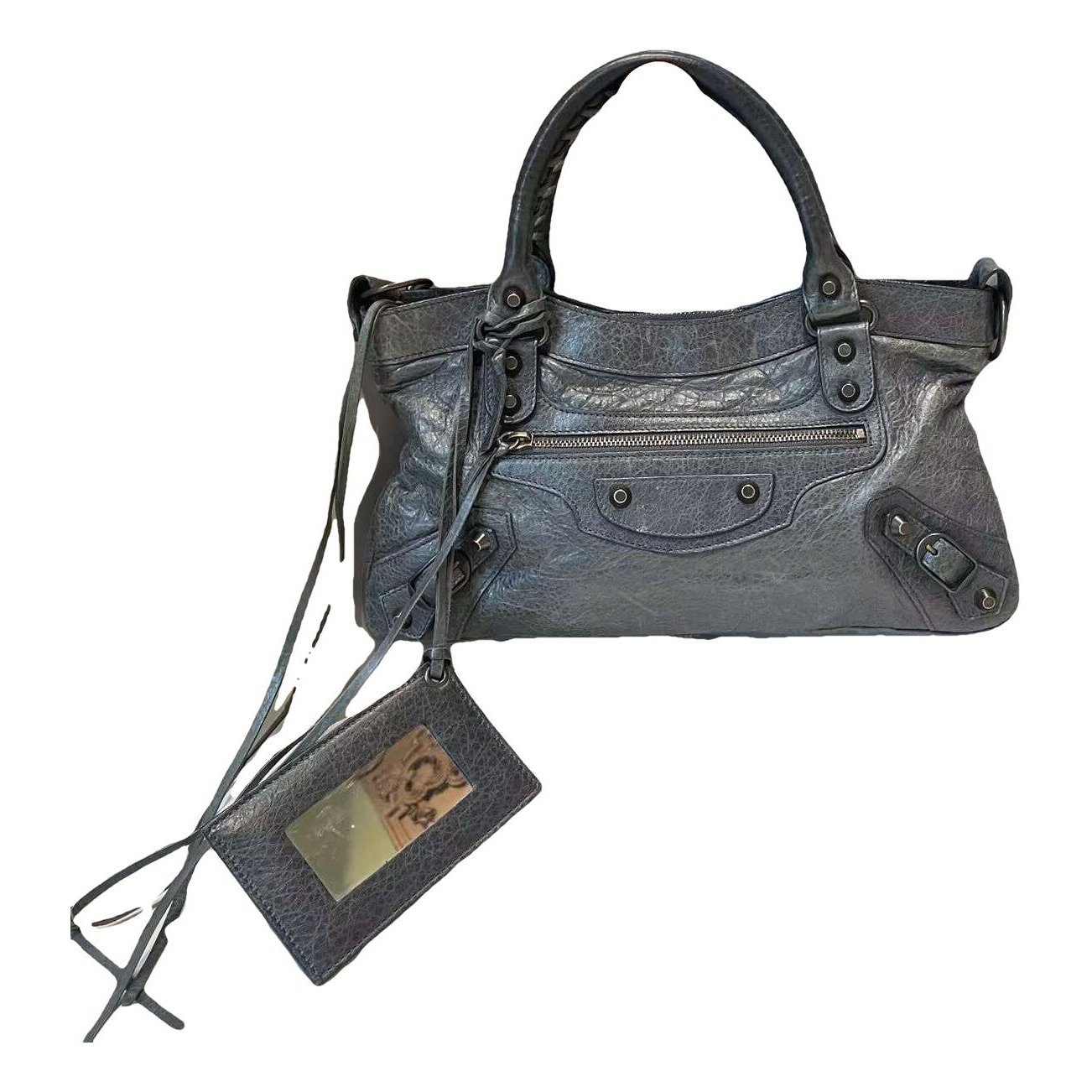 Classic Metalic leather handbag
