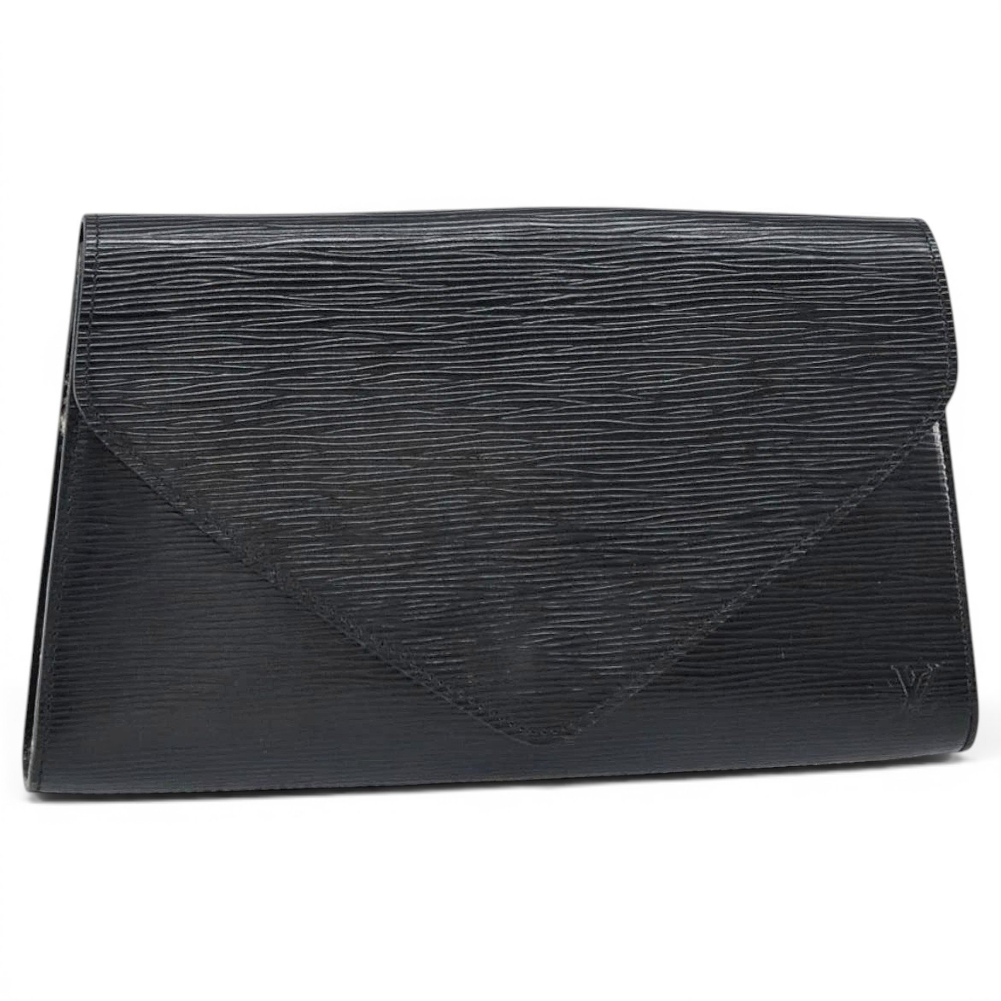 Leather clutch bag