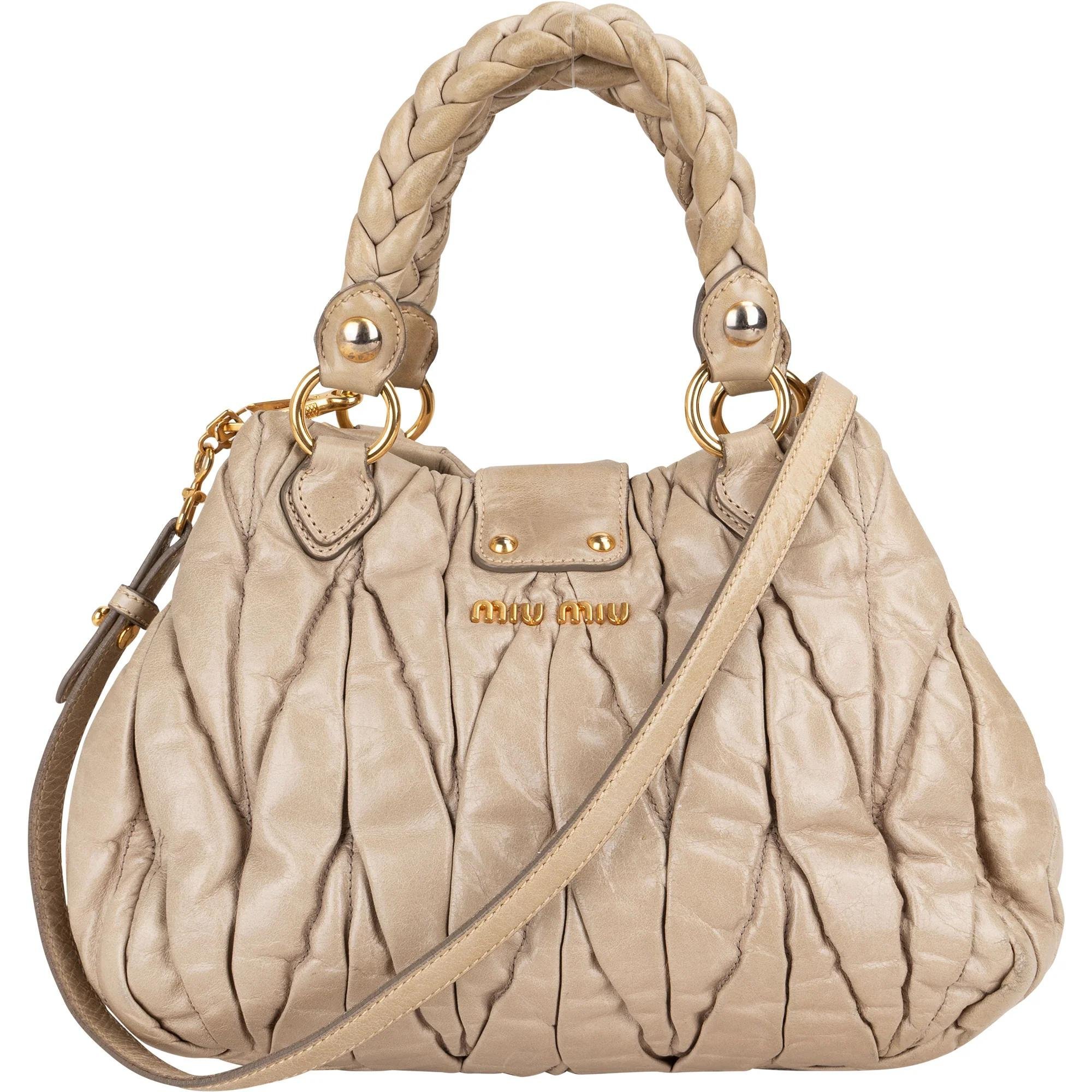 Matelassé leather handbag