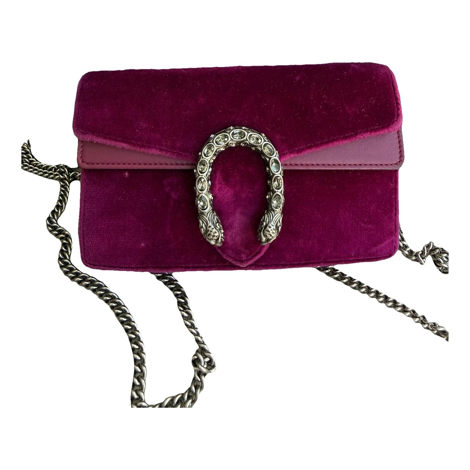 Dionysus Super Mini velvet crossbody bag