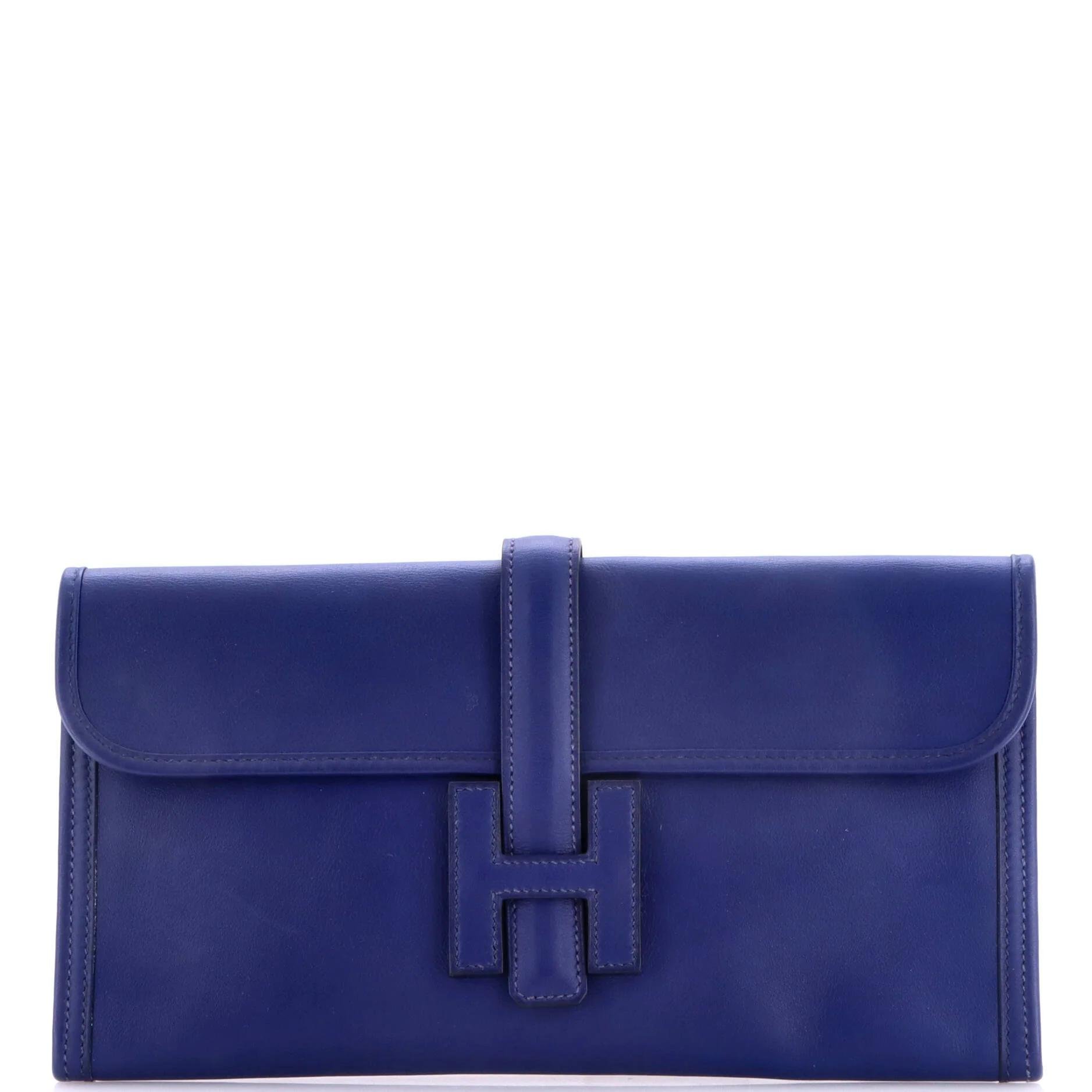 Leather clutch bag