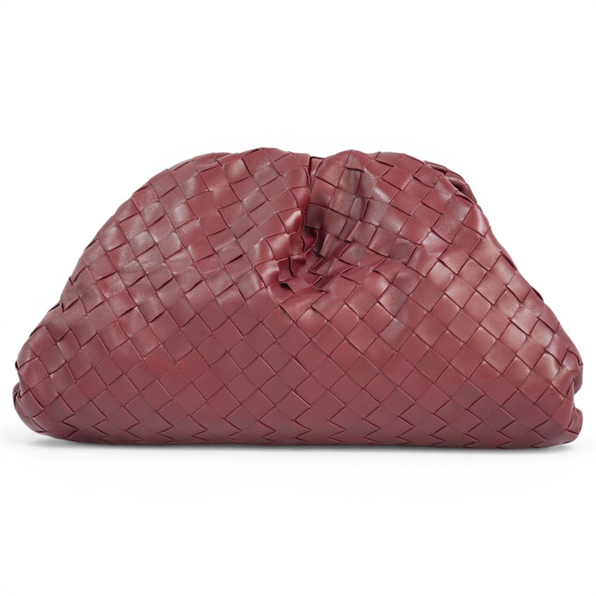 Pouch leather clutch bag