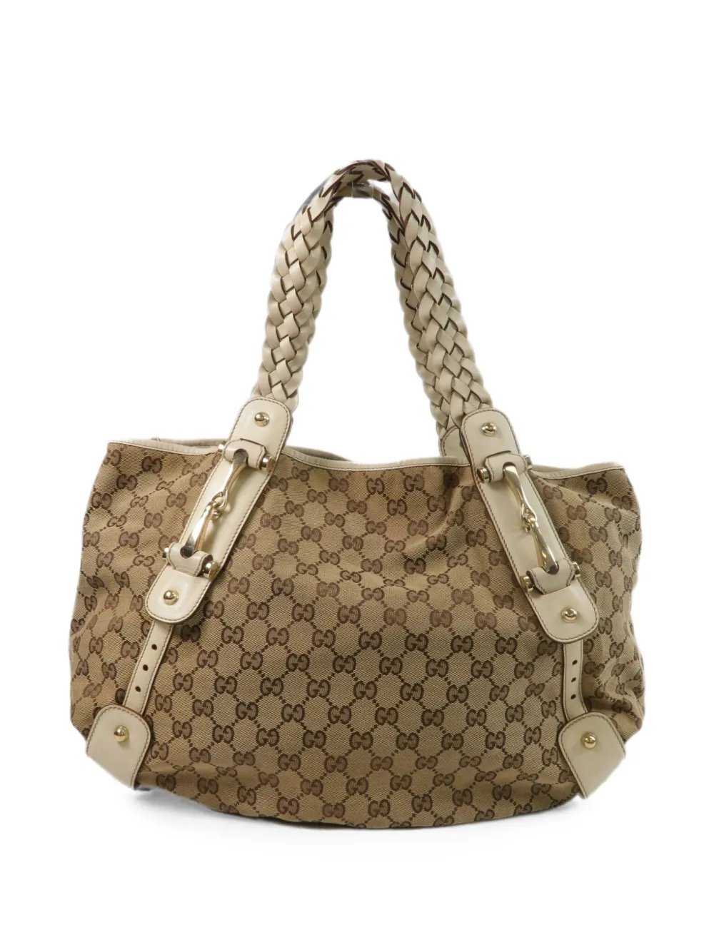 GG canvas braided shoulder bag