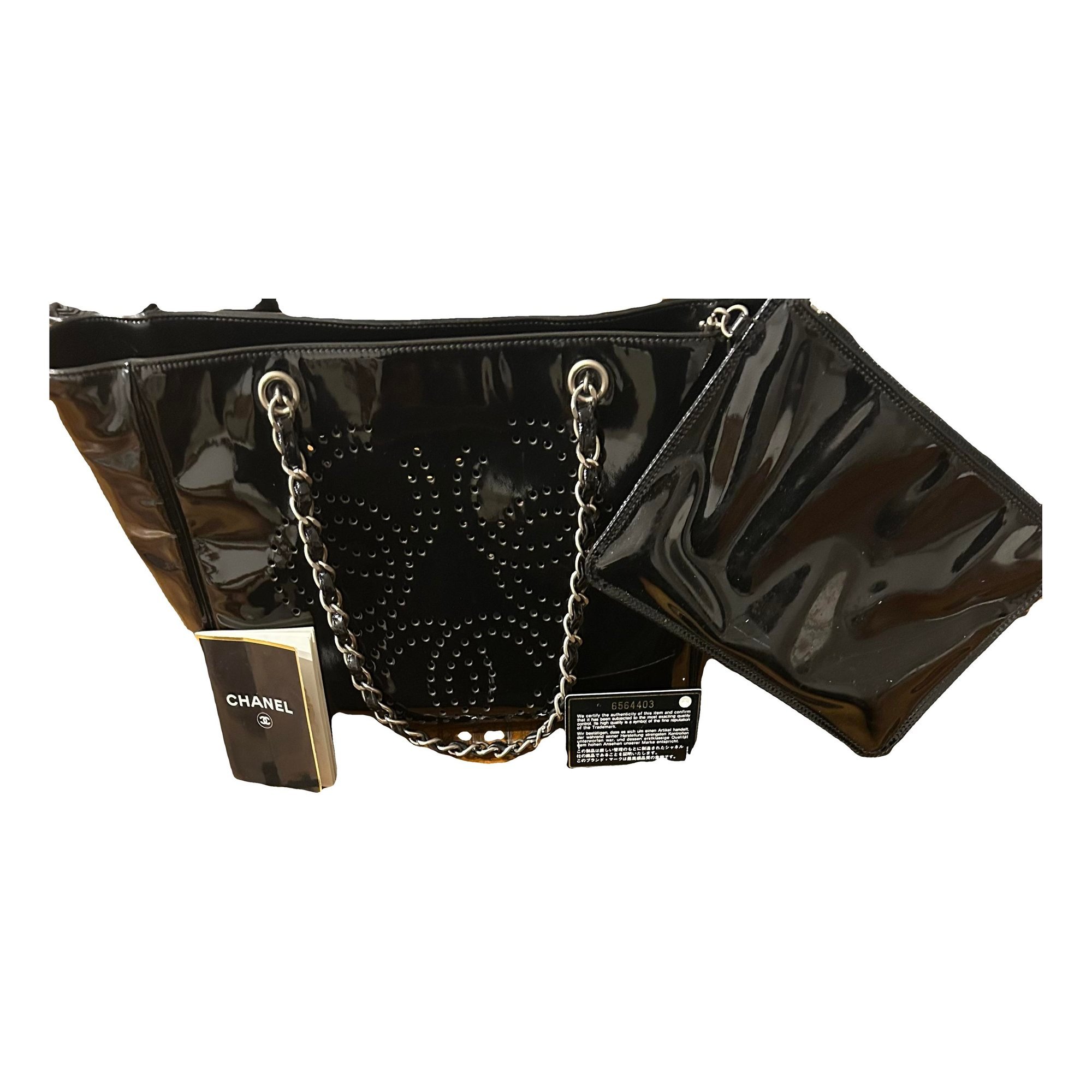 Patent leather tote