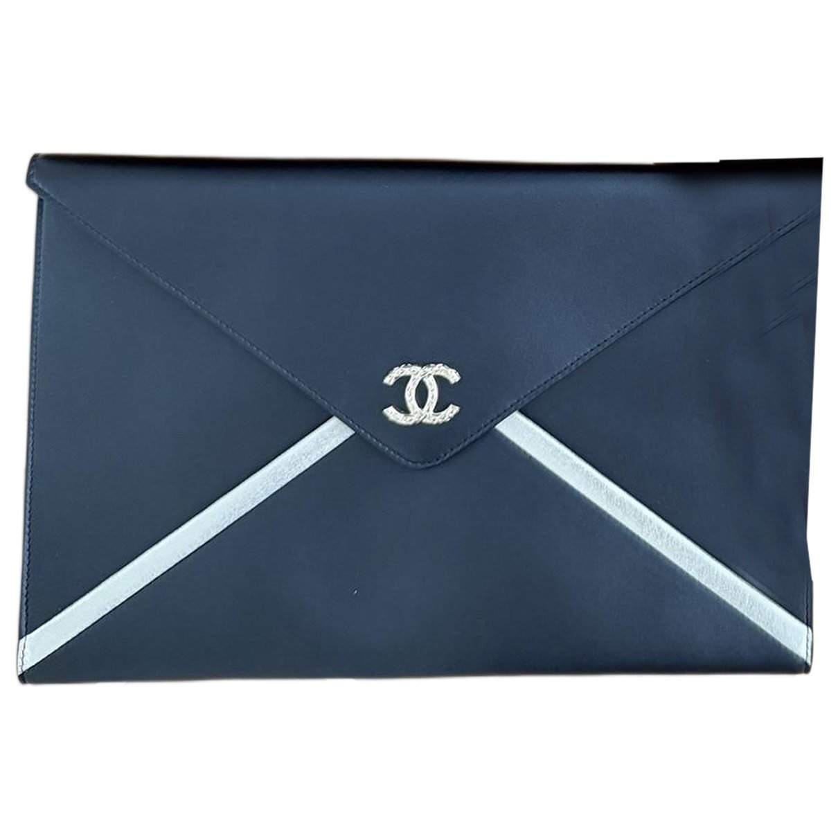 Leather clutch bag