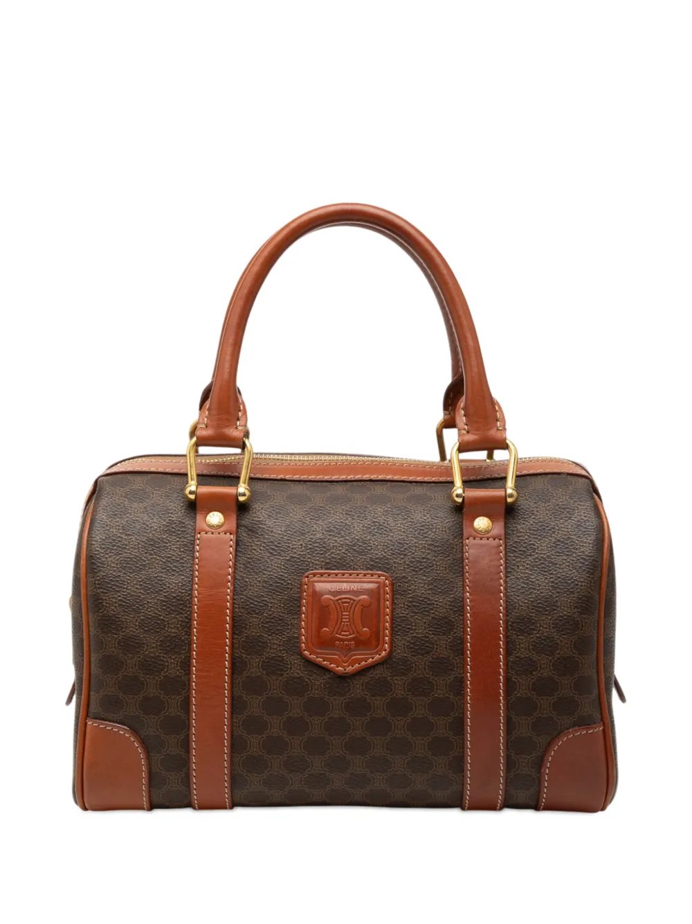 20th Century Macadam Coated Canvas boston bag