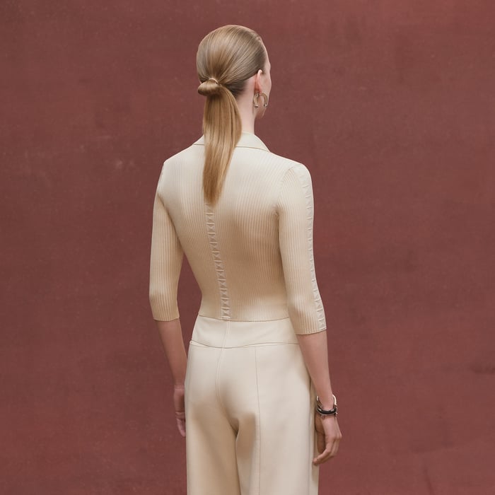 Blanc Naturel Zipped Cardigan