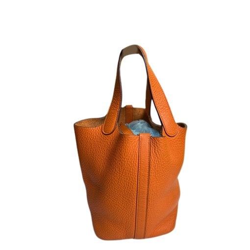 Picotin leather tote