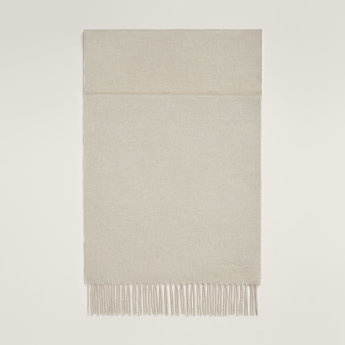 Écru Chiné Unie Brodee Muffler