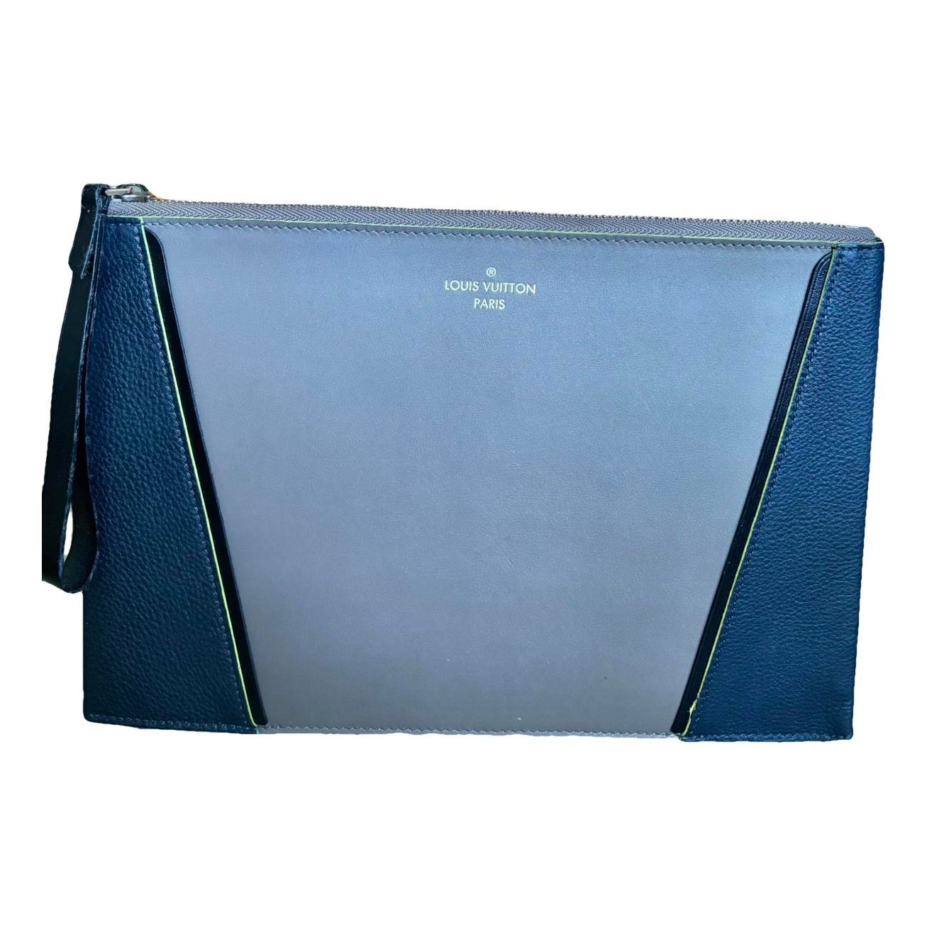 Leather clutch bag