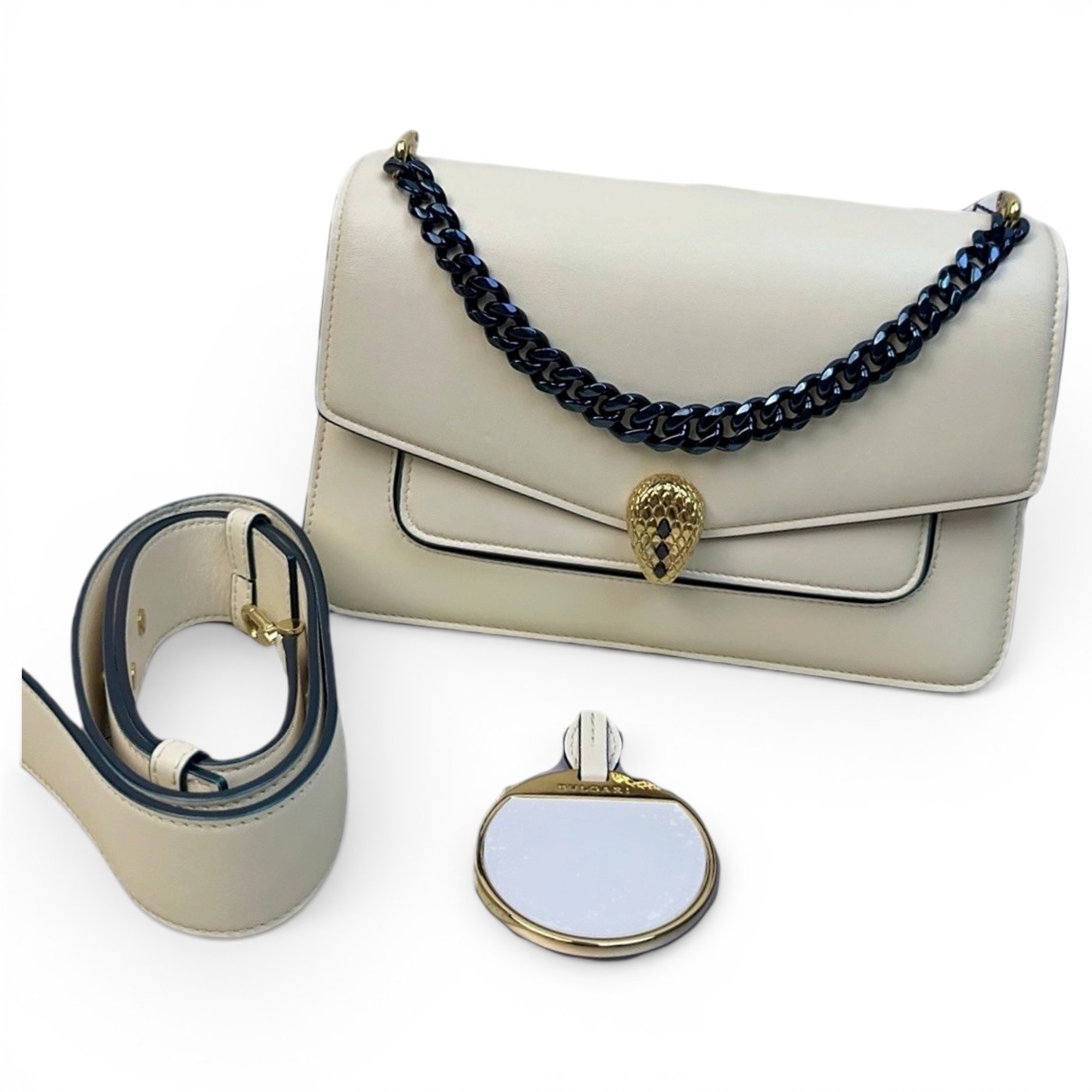 Serpenti leather handbag