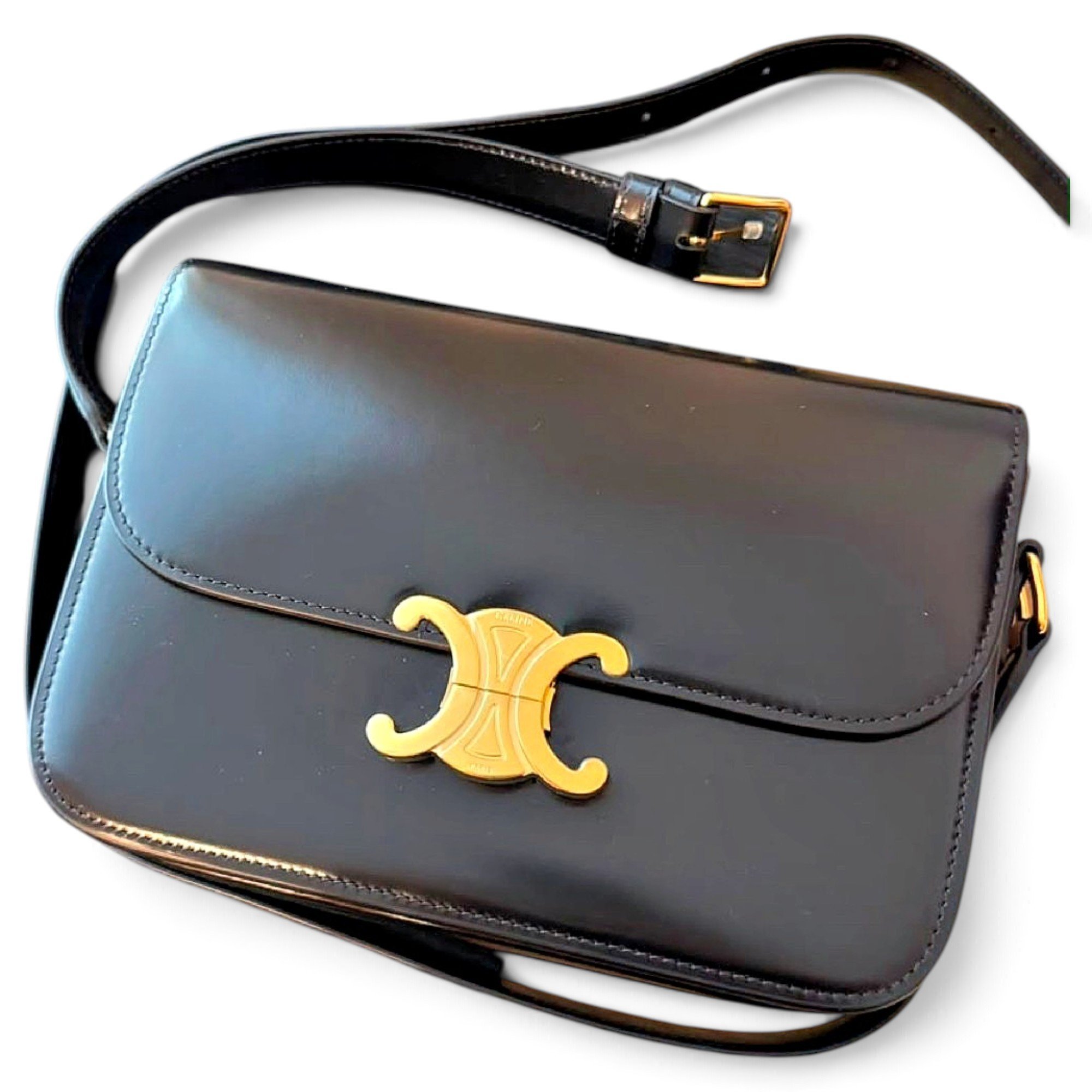 Triomphe leather handbag
