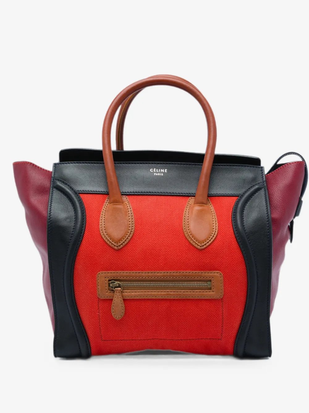 2010 Mini Multicolor Canvas and Leather Luggage tote bag