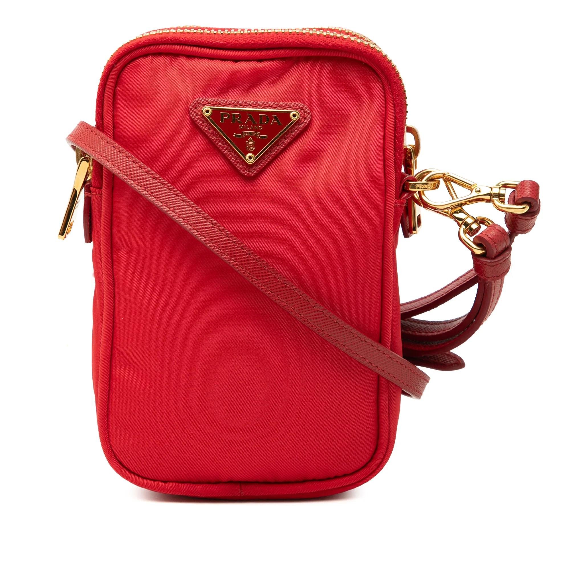 Double leather crossbody bag