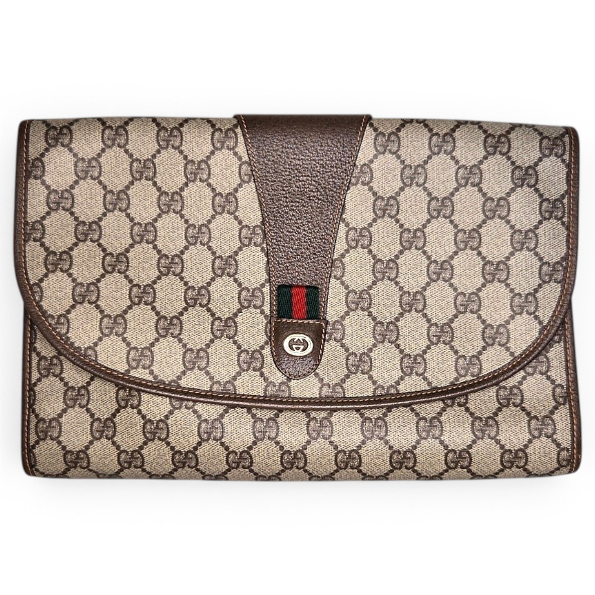 Ophidia leather clutch bag