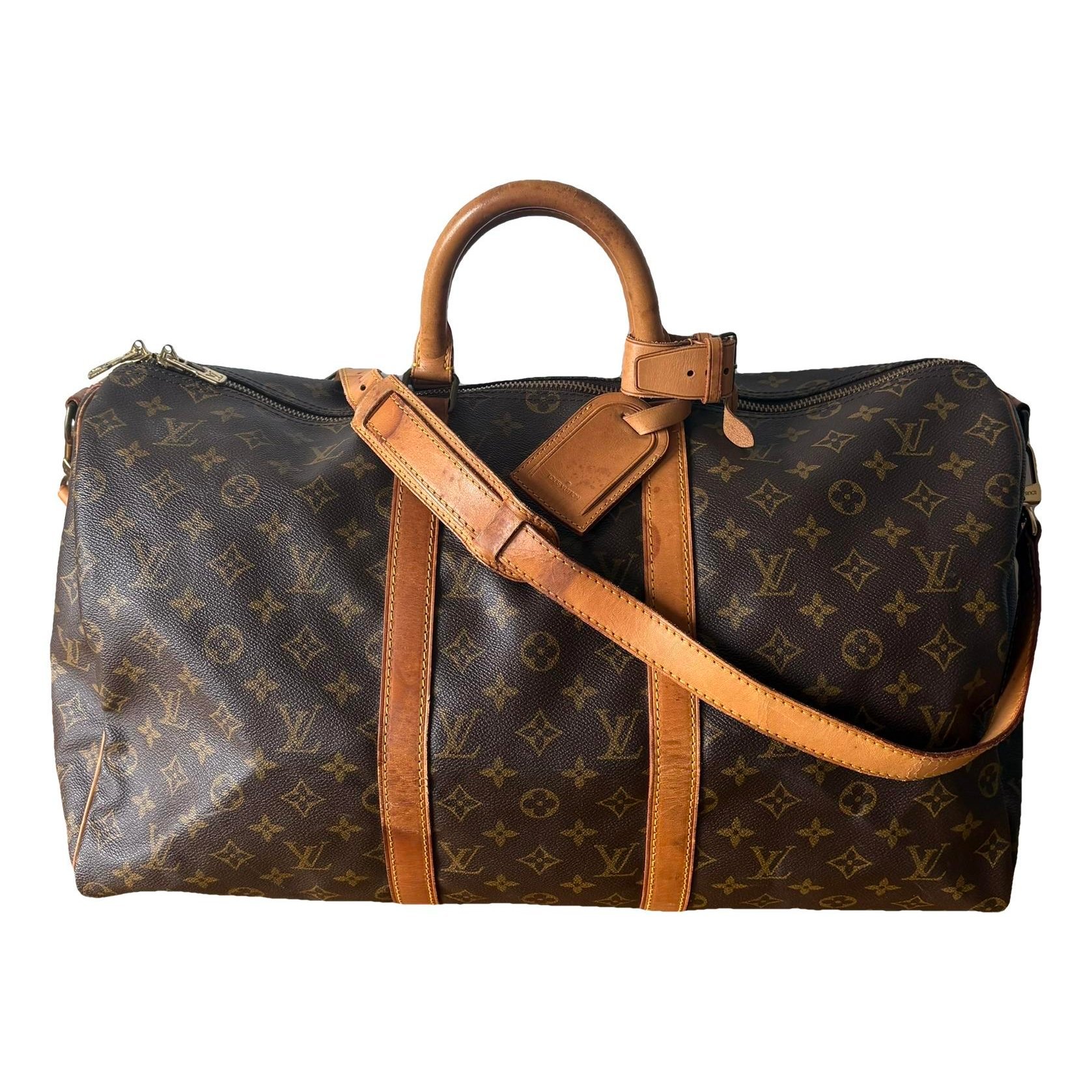 Keepall leather travel bag