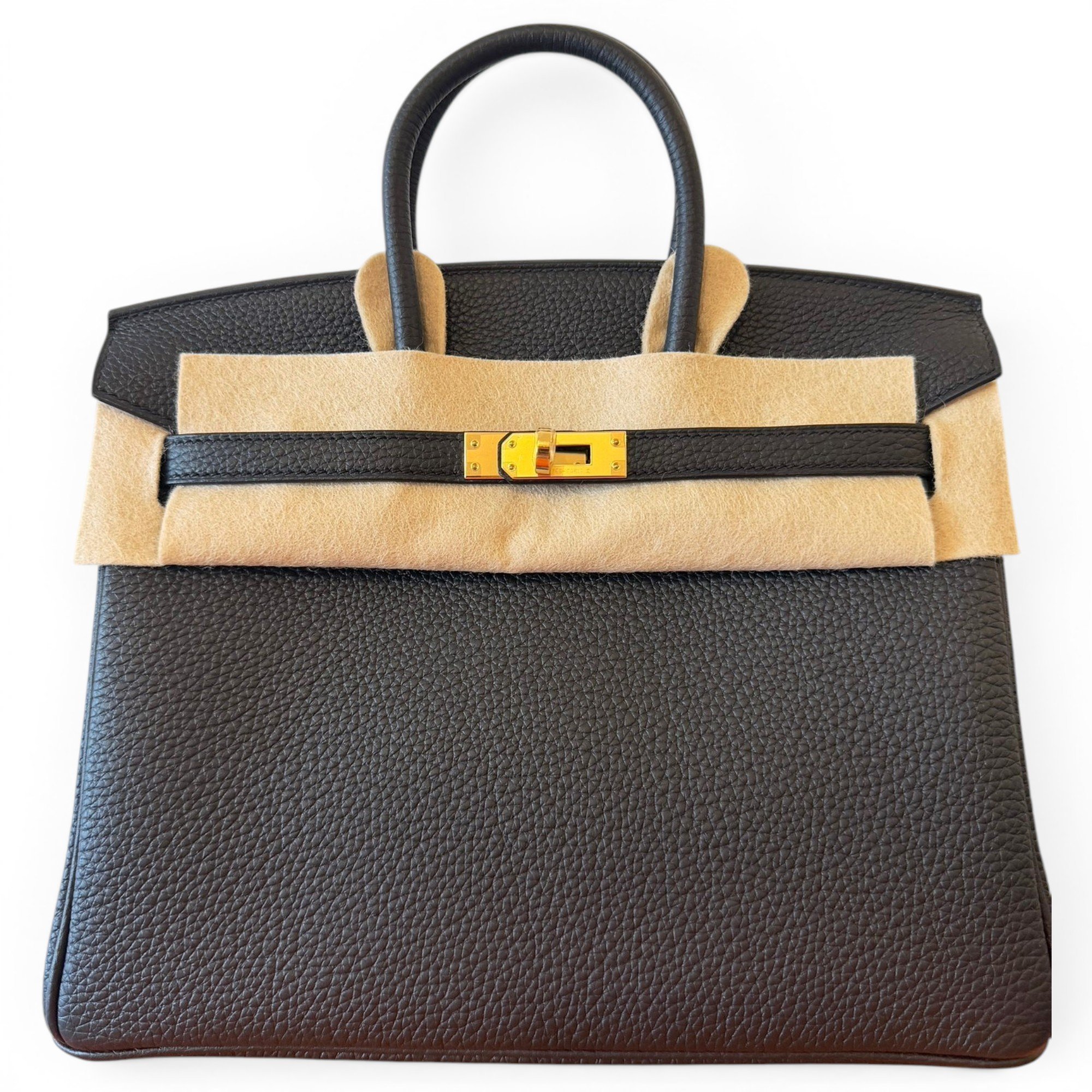 Hermes Birkin 25 Handbag Black Togo Leather 2026