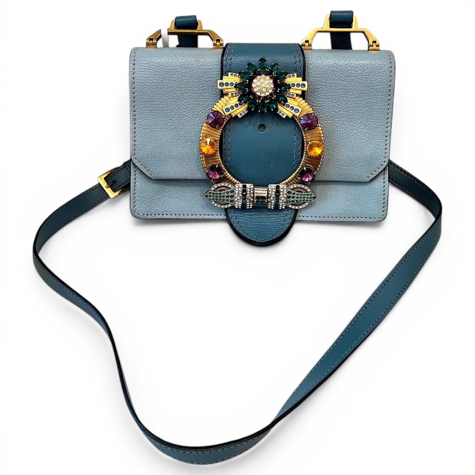 Miu Lady leather handbag