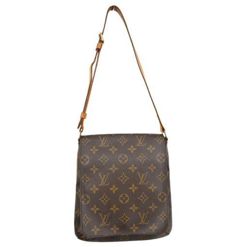 Musette cloth handbag