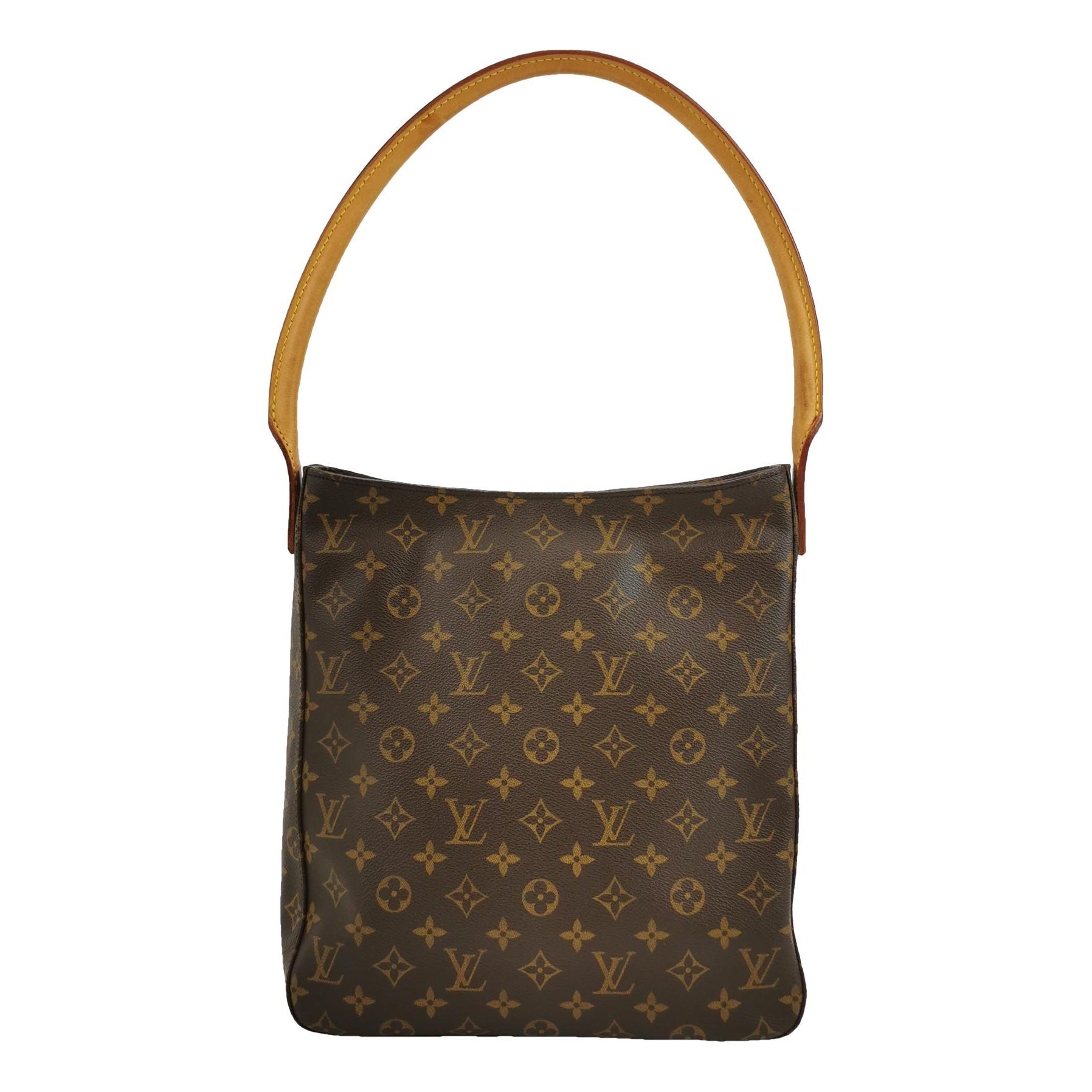 Looping leather handbag